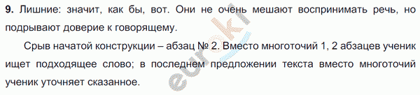 Русский язык 9 класс. ФГОС Тростенцова, Ладыженская Задание 9