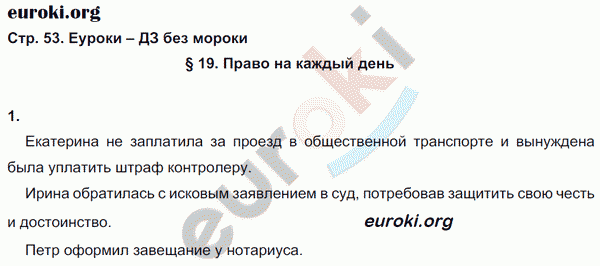 Рабочая тетрадь по обществознанию 6 класс. ФГОС Федорова, Никитина Страница 53