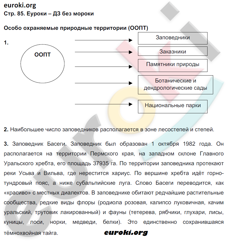 Рабочая тетрадь по географии 8 класс Баринова, Дронов Страница 85