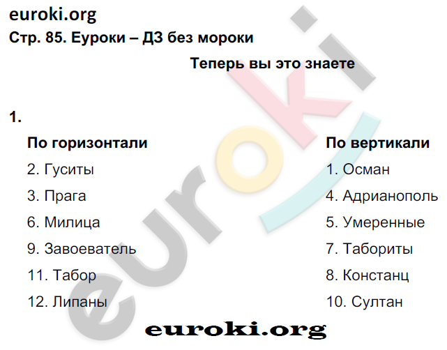 Рабочая тетрадь по истории Средних веков 6 класс. ФГОС Крючкова Страница 85