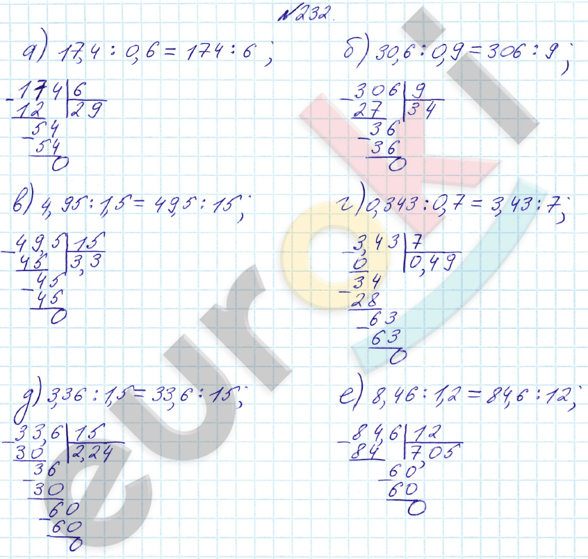 Математика 6 класс. ФГОС Бунимович Задание 232