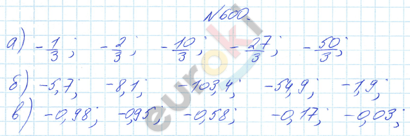Математика 6 класс. ФГОС Бунимович Задание 600