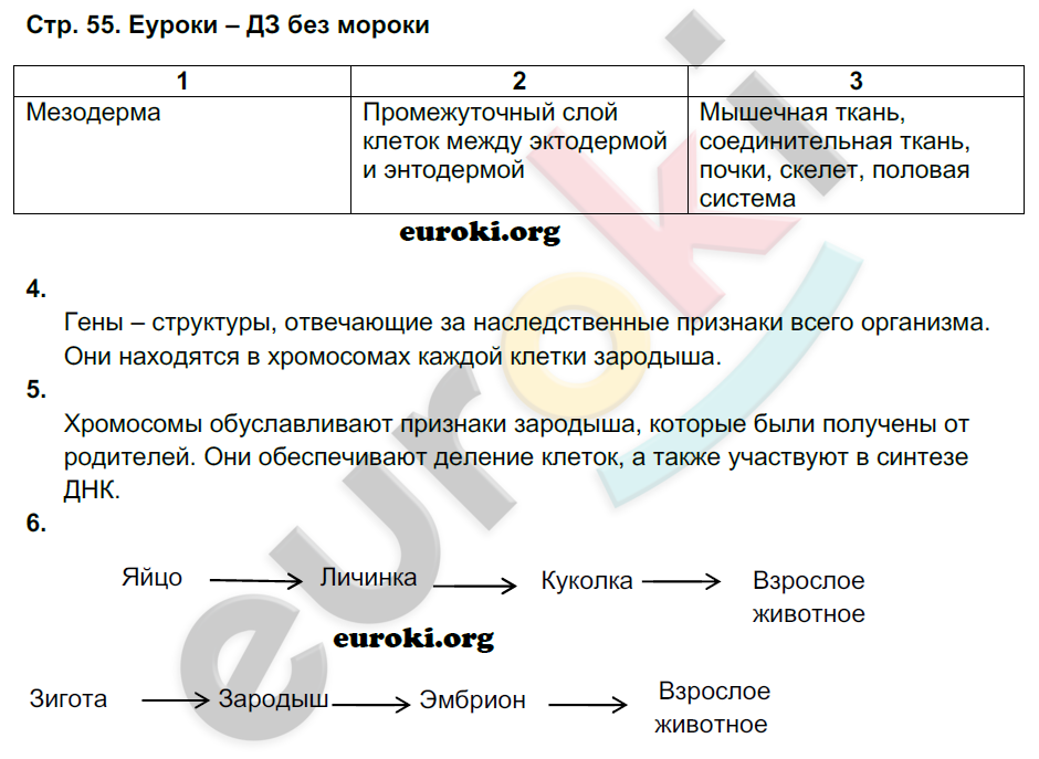 Рабочая тетрадь по биологии 9 класс Пономарева, Панина Страница 55