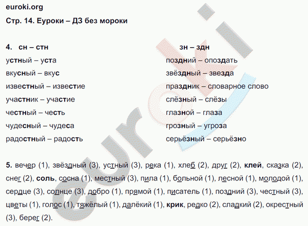 Русский язык 3 рабочая тетрадь стр 40