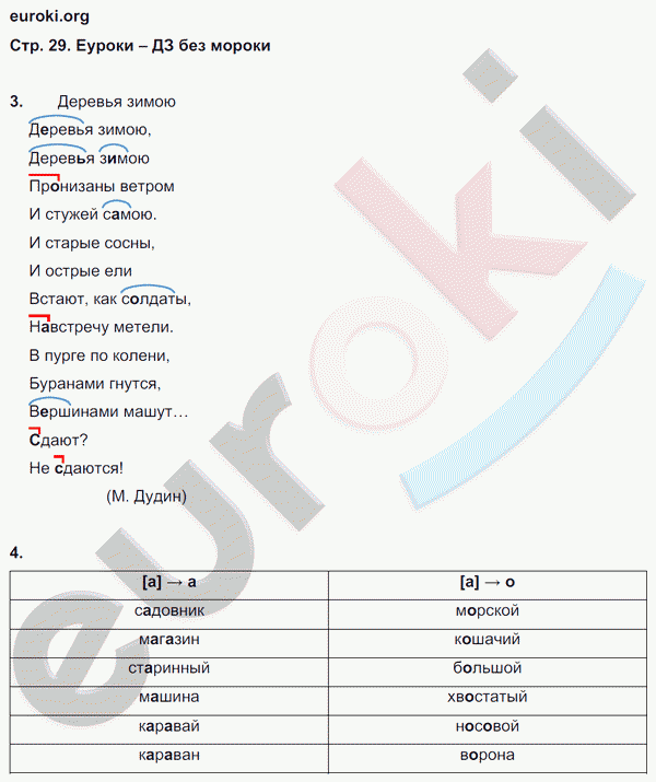 Рабочая тетрадь по русскому языку 3 класс. Часть 1, 2. ФГОС Кузнецова Страница 29