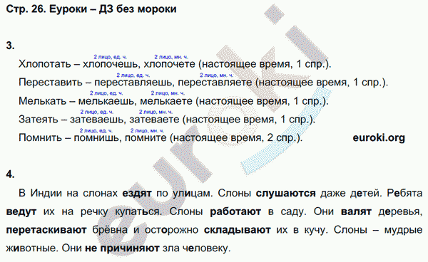 Рабочая тетрадь по русскому языку 4 класс. Часть 1, 2. ФГОС Желтовская, Калинина Страница 26