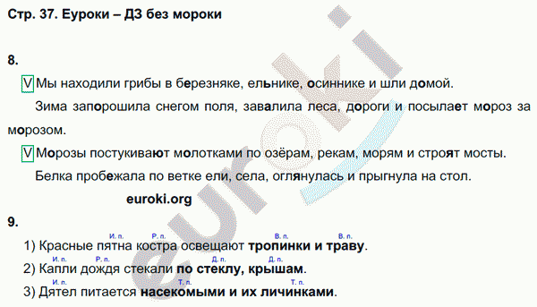 Рабочая тетрадь по русскому языку 4 класс. Часть 1, 2. ФГОС Желтовская, Калинина Страница 37