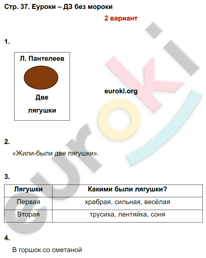 Тетрадь для контрольных работ по литературному чтению 3 класс. Часть 1, 2. ФГОС Ефросинина Страница 37