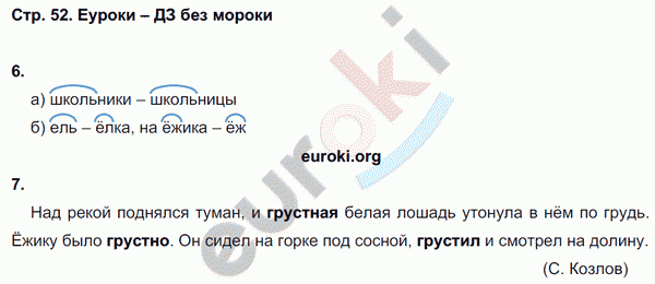 Контрольные работы по русскому языку 4 класс. Часть 1, 2. ФГОС Крылова Страница 52