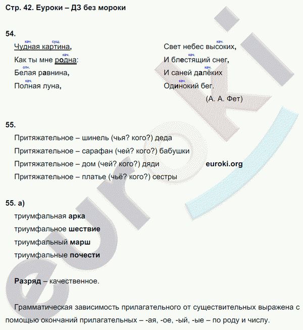 Рабочая тетрадь по русскому языку 6 класс. Часть 1, 2 Тростенцова, Дейкина. К учебнику Ладыженской, Баранова Страница 42