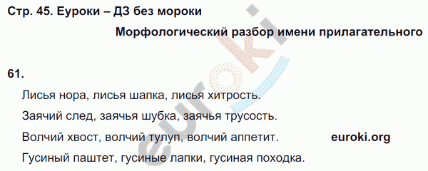 Рабочая тетрадь по русскому языку 6 класс. Часть 1, 2 Тростенцова, Дейкина. К учебнику Ладыженской, Баранова Страница 45