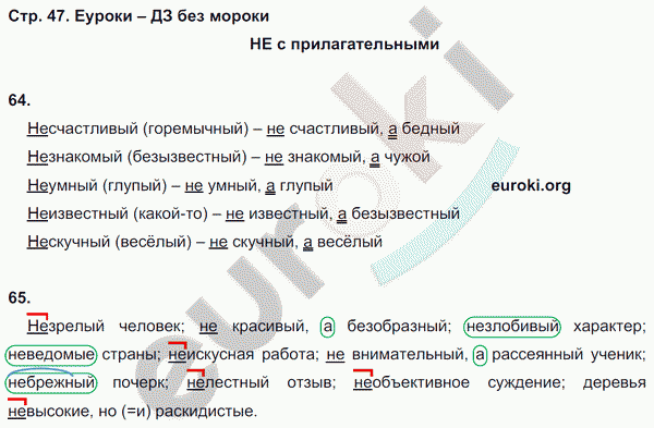 Рабочая тетрадь по русскому языку 6 класс. Часть 1, 2 Тростенцова, Дейкина. К учебнику Ладыженской, Баранова Страница 47