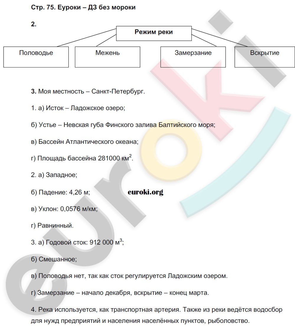 Рабочая тетрадь по географии 8 класс. Часть 1, 2. ФГОС Пятунин, Таможняя Страница 75