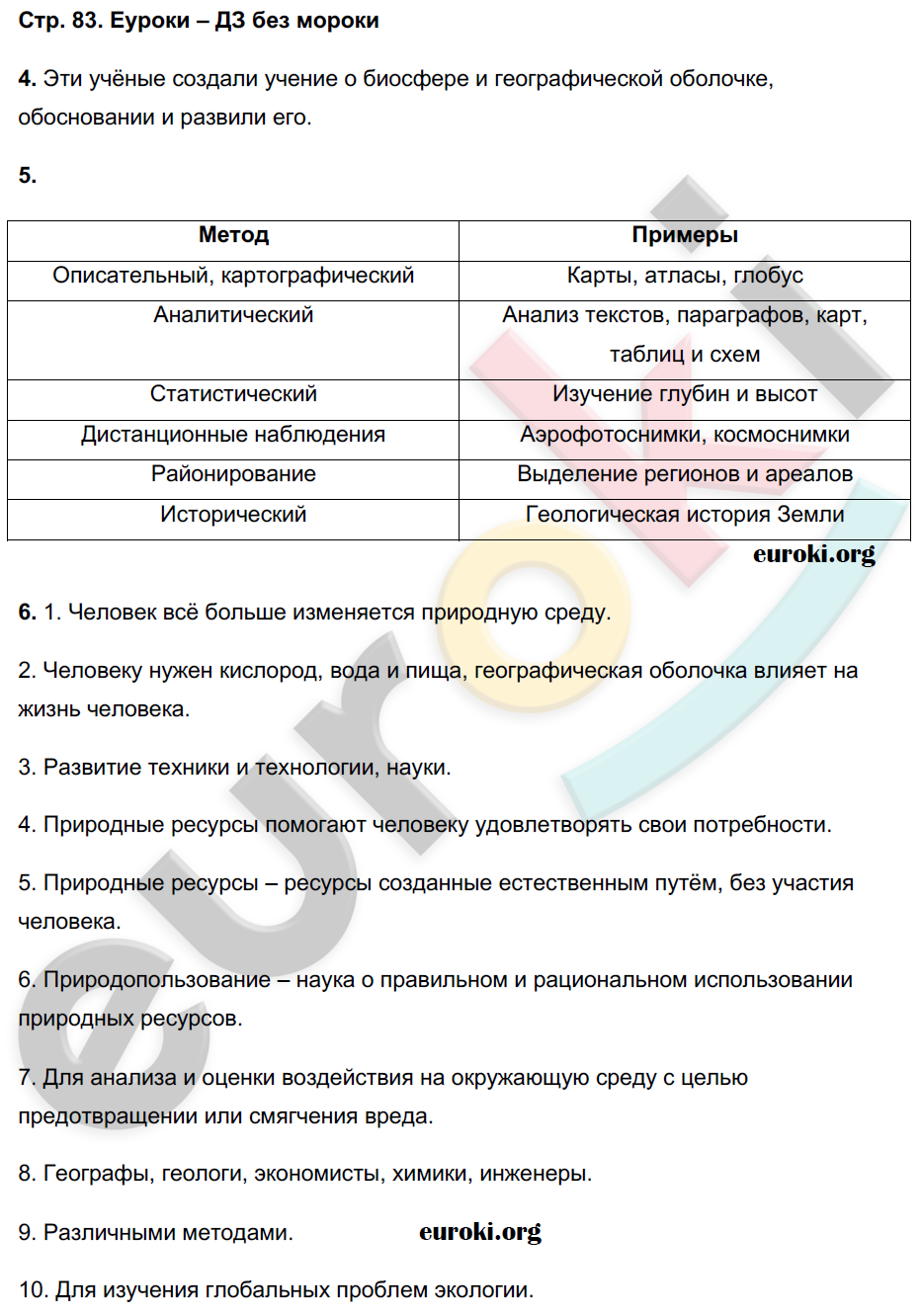 Рабочая тетрадь по географии 7 класс. Часть 1, 2. ФГОС Душина Страница 83