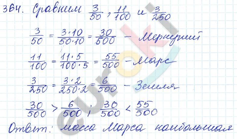 Математика 5 класс. ФГОС Зубарева, Мордкович Задание 364