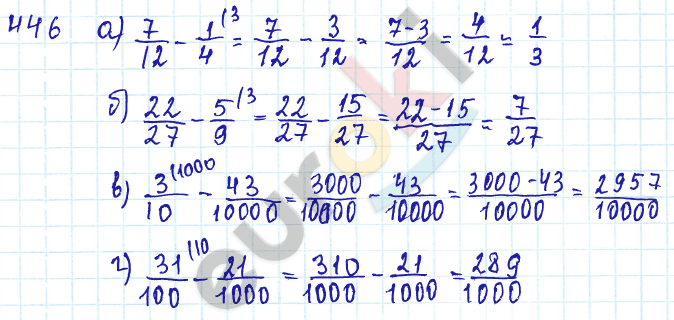 Математика 5 класс. ФГОС Зубарева, Мордкович Задание 446