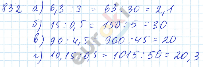 Математика 5 класс. ФГОС Зубарева, Мордкович Задание 832