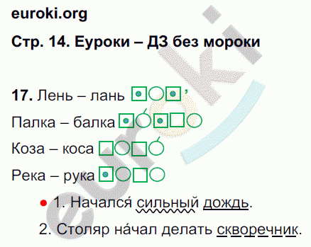 Рабочая тетрадь по русскому языку 2 класс. Часть 1, 2. ФГОС Байкова, Малаховская Страница 14