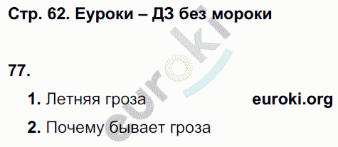 Рабочая тетрадь по русскому языку 2 класс. Часть 1, 2. ФГОС Байкова, Малаховская Страница 62