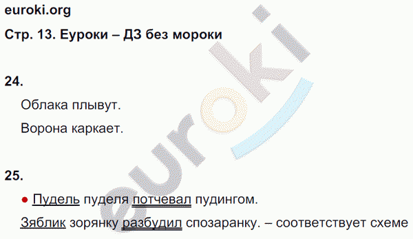 Рабочая тетрадь по русскому языку 2 класс. Часть 1, 2. ФГОС Канакина Страница 13