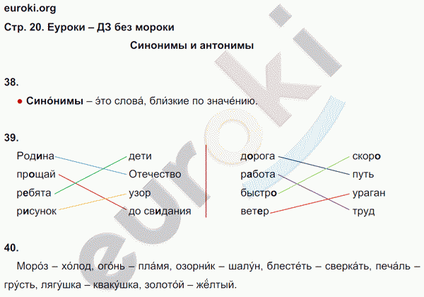 Рабочая тетрадь по русскому языку 2 класс. Часть 1, 2. ФГОС Канакина Страница 20