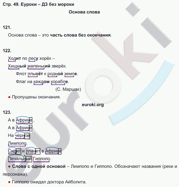 Рабочая тетрадь по русскому языку 3 класс. Часть 1, 2. ФГОС Канакина Страница 49