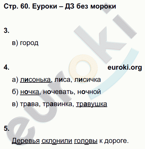 Зачетные работы по русскому языку 3 класс. Часть 1, 2. ФГОС Алимпиева, Векшина Страница 60