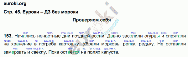 Рабочая тетрадь по русскому языку 4 класс. Часть 1, 2, 3. ФГОС Соловейчик Страница 45