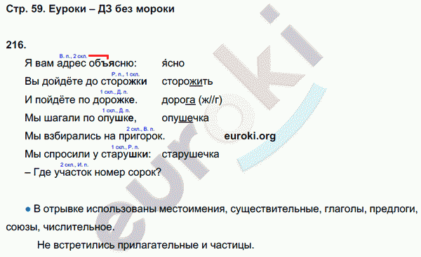 Рабочая тетрадь по русскому языку 4 класс. Часть 1, 2, 3. ФГОС Соловейчик Страница 59