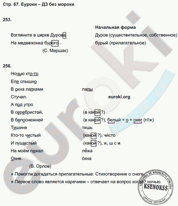 Рабочая тетрадь по русскому языку 4 класс. Часть 1, 2, 3. ФГОС Соловейчик Страница 67