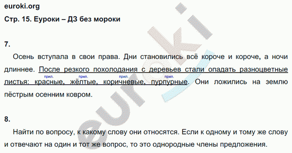 Зачетные работы по русскому языку 4 класс. Часть 1, 2. ФГОС Алимпиева, Векшина Страница 15