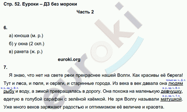 Зачетные работы по русскому языку 4 класс. Часть 1, 2. ФГОС Алимпиева, Векшина Страница 52