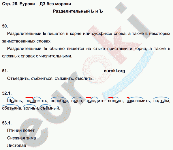 Рабочая тетрадь по русскому языку 5 класс. Часть 1, 2 Львов. К учебнику Разумовской Страница 26