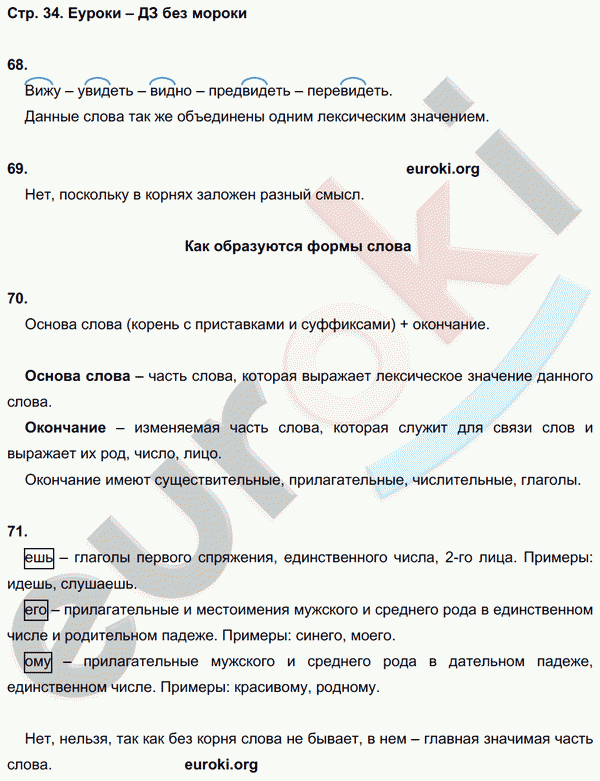 Рабочая тетрадь по русскому языку 5 класс. Часть 1, 2 Львов. К учебнику Разумовской Страница 34