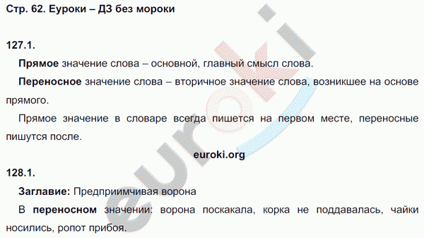 Рабочая тетрадь по русскому языку 5 класс. Часть 1, 2 Львов. К учебнику Разумовской Страница 62