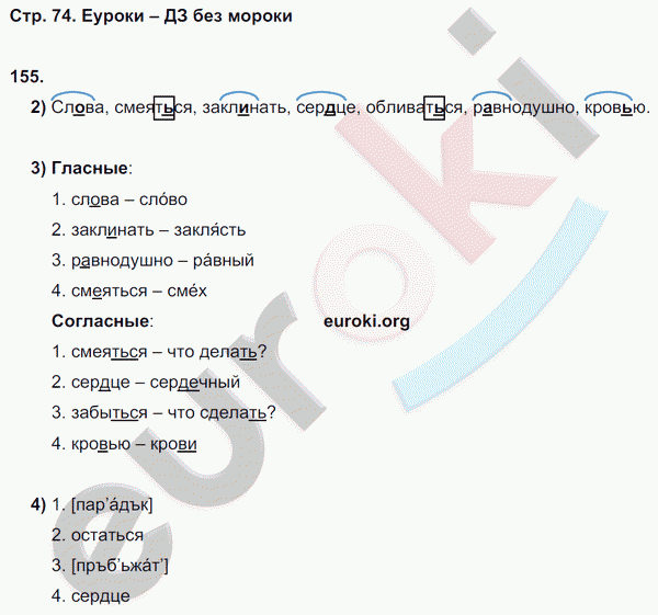 Рабочая тетрадь по русскому языку 5 класс. Часть 1, 2 Львов. К учебнику Разумовской Страница 74