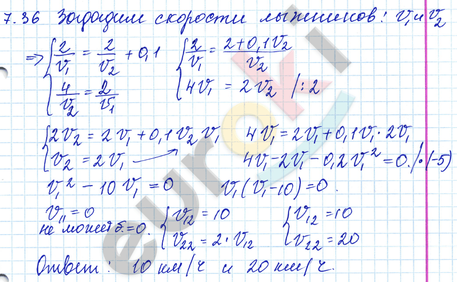 Алгебра 9 класс. ФГОС Мордкович, Александрова, Мишустина Задание 36