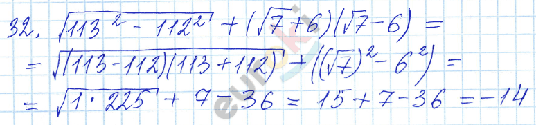 Алгебра 9 класс. ФГОС Мордкович, Александрова, Мишустина Задание 32
