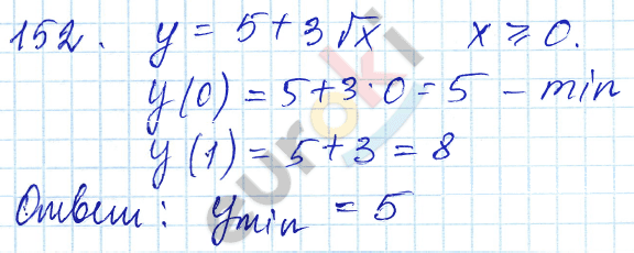 Алгебра 9 класс. ФГОС Мордкович, Александрова, Мишустина Задание 152