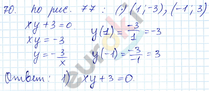 Алгебра 9 класс. ФГОС Мордкович, Александрова, Мишустина Задание 70