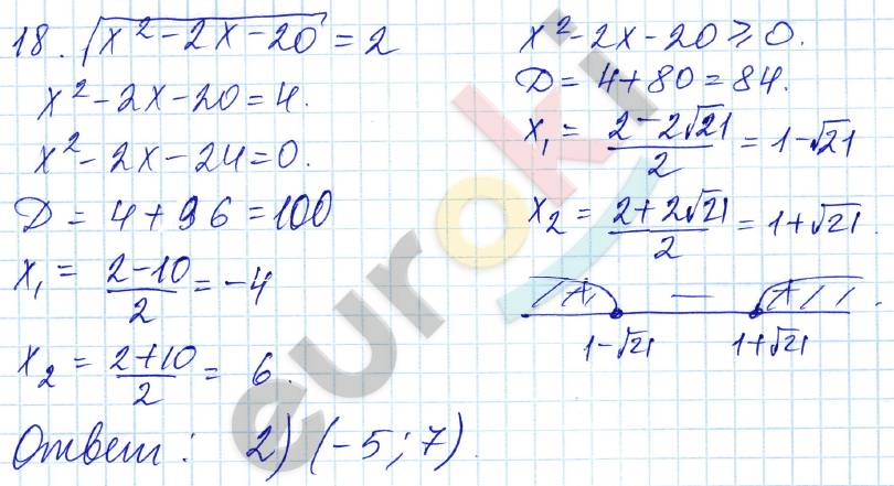 Алгебра 9 класс. ФГОС Мордкович, Александрова, Мишустина Задание 18