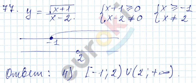 Алгебра 9 класс. ФГОС Мордкович, Александрова, Мишустина Задание 77