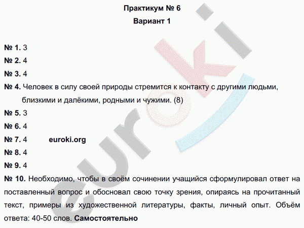 Русский язык 7 класс. Тематический контроль Александров, Цыбулько Вариант 1