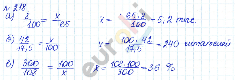 Алгебра 7 класс. ФГОС Дорофеев, Суворова Задание 218