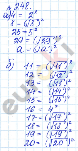 Алгебра 8 класс. ФГОС Дорофеев, Суворова Задание 248