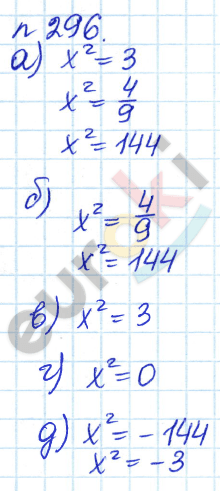 Алгебра 8 класс. ФГОС Дорофеев, Суворова Задание 296