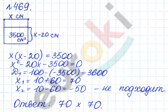 Алгебра 8 класс. ФГОС Дорофеев, Суворова Задание 469