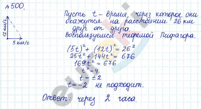 Алгебра 8 класс. ФГОС Дорофеев, Суворова Задание 500