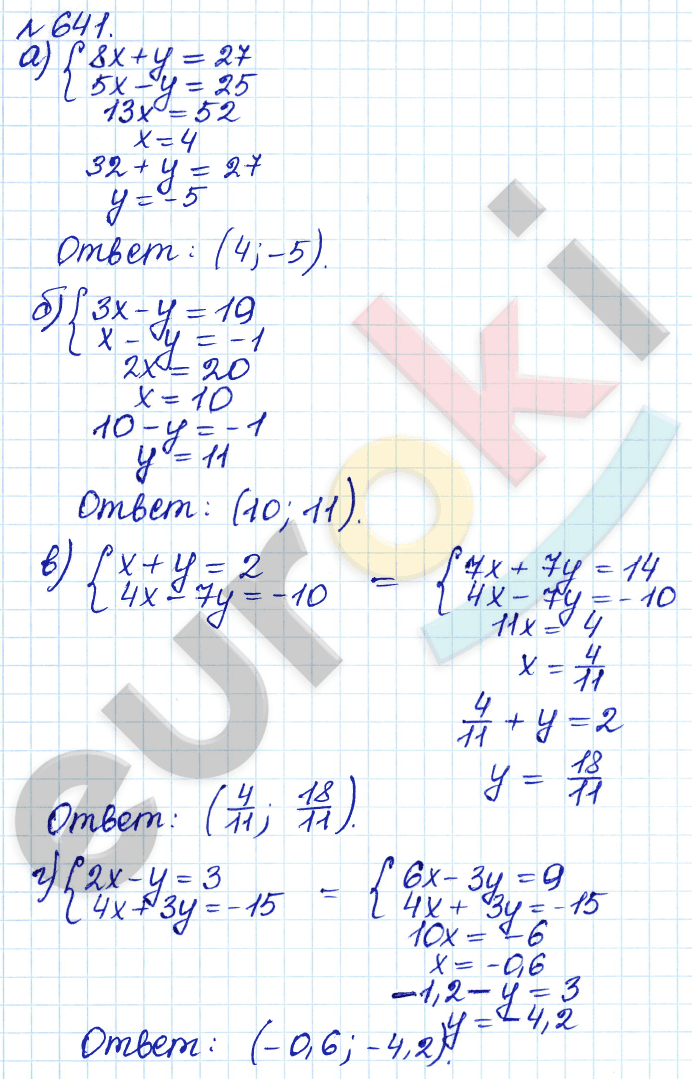 Алгебра 8 класс. ФГОС Дорофеев, Суворова Задание 641