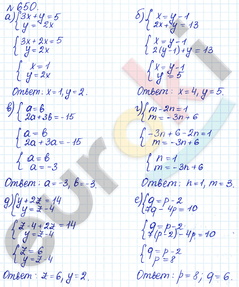 Алгебра 8 класс. ФГОС Дорофеев, Суворова Задание 650